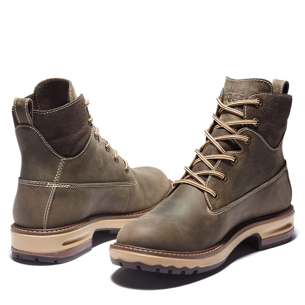 Timberland Μποτακια Εργασίας Γυναικεια Καφε - Pro® Hightower 6” Soft Toe - Greece 6923415-ER